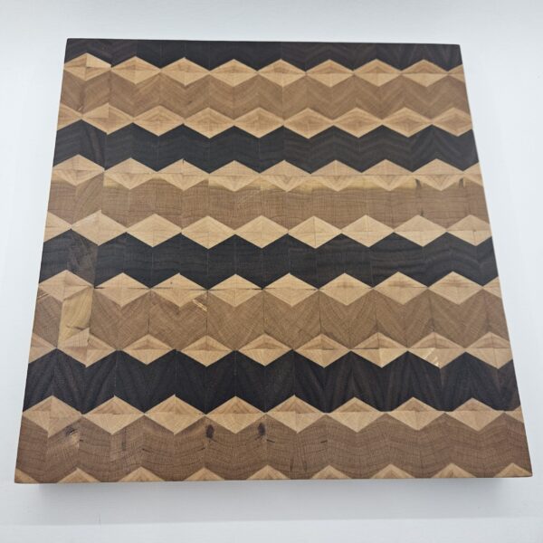 Handmade End-Grain Maple, Walnut, Cherry Cutting Board: Chevron (2)